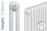 MS-MSFW-B-2-0700-TH - MHS Multisec 2 Column Horizontal Radiator With Welded-On Feet H700mm x W1910mm White MS-MSFW-B-2-0700-TH - MHS Multisec 2 Column Horizontal Radiator With Welded-On Feet H700mm x W1910mm White